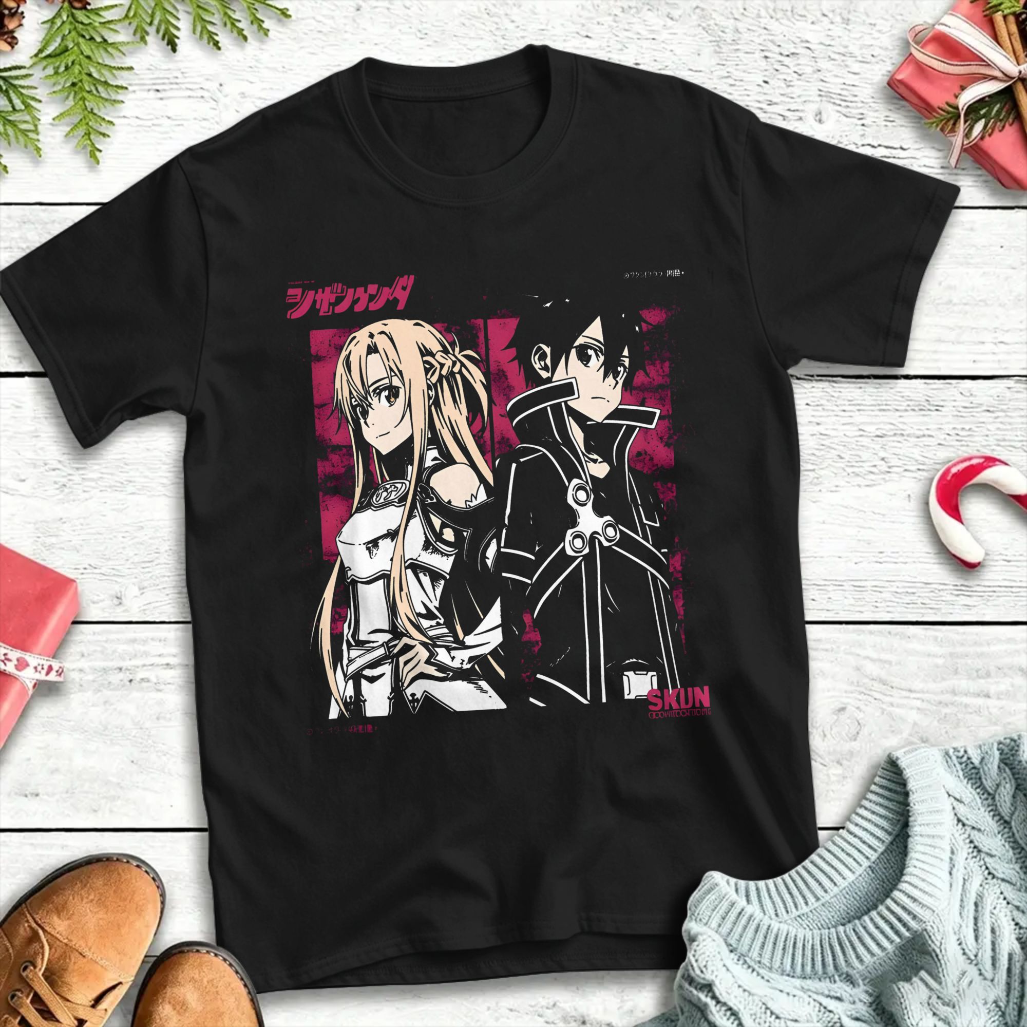 Summer Clothing Wholesale - Kirito und Asuna Baumwoll-T-Shirt für Herren,